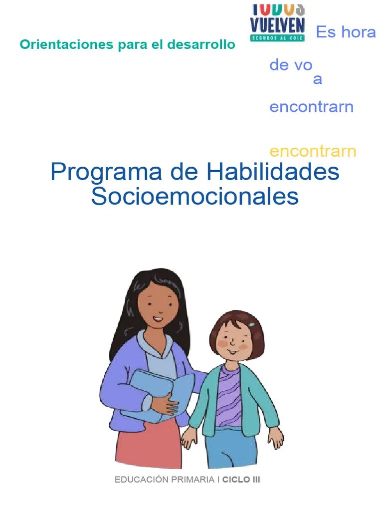 Programa De Habilidades Socioemocionales - Ciclo III - Primaria | PDF | Las Emociones ...