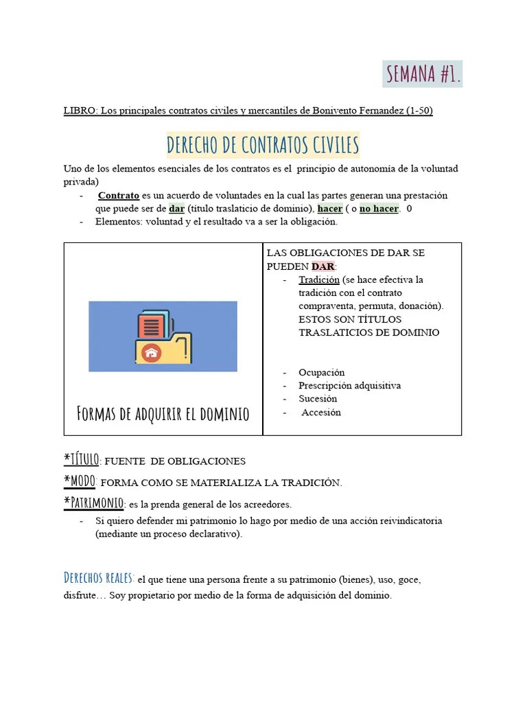 Contratos Civiles | PDF | Propiedad | Pagos