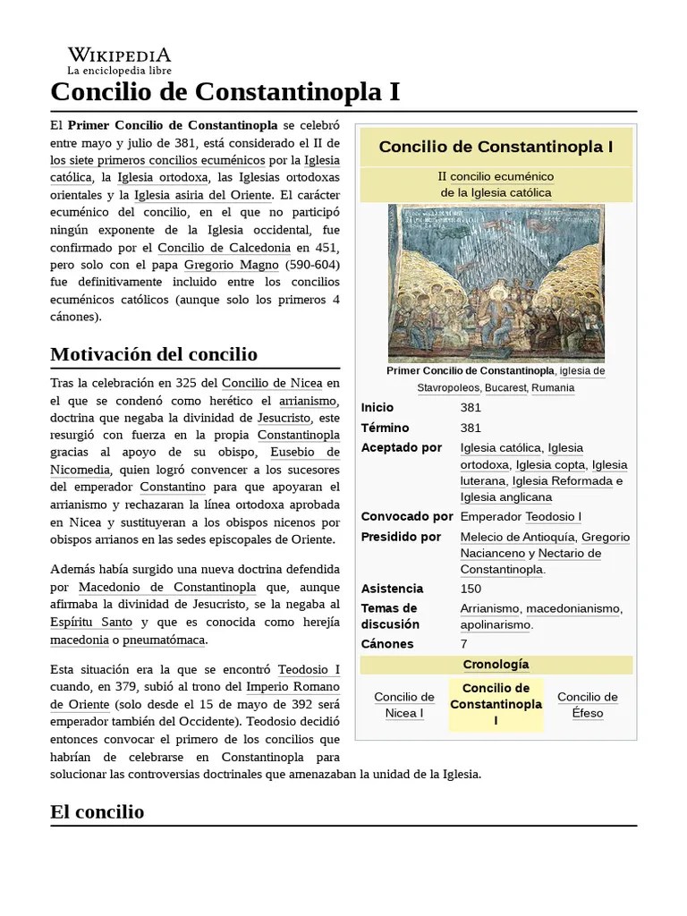 Concilio_de_Constantinopla_I | PDF | Cristianismo Antiguo ...