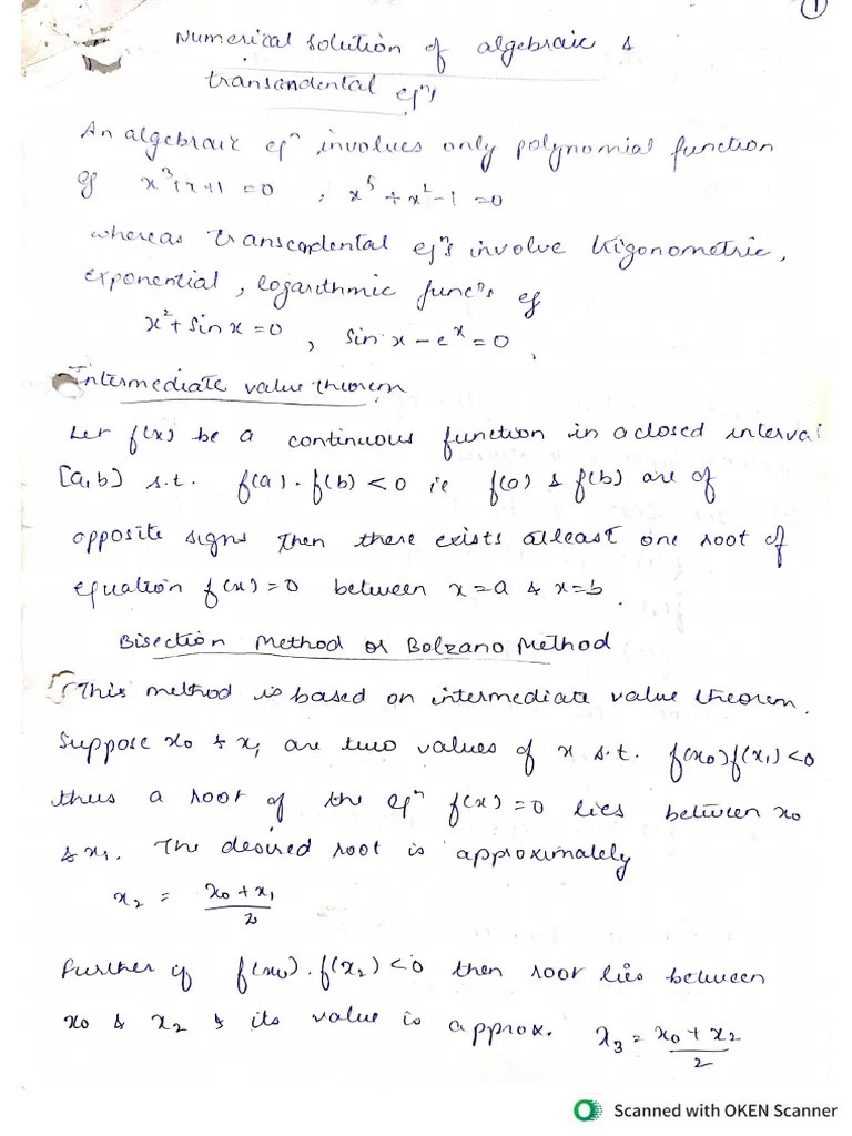 Numerical Methods 1 | PDF