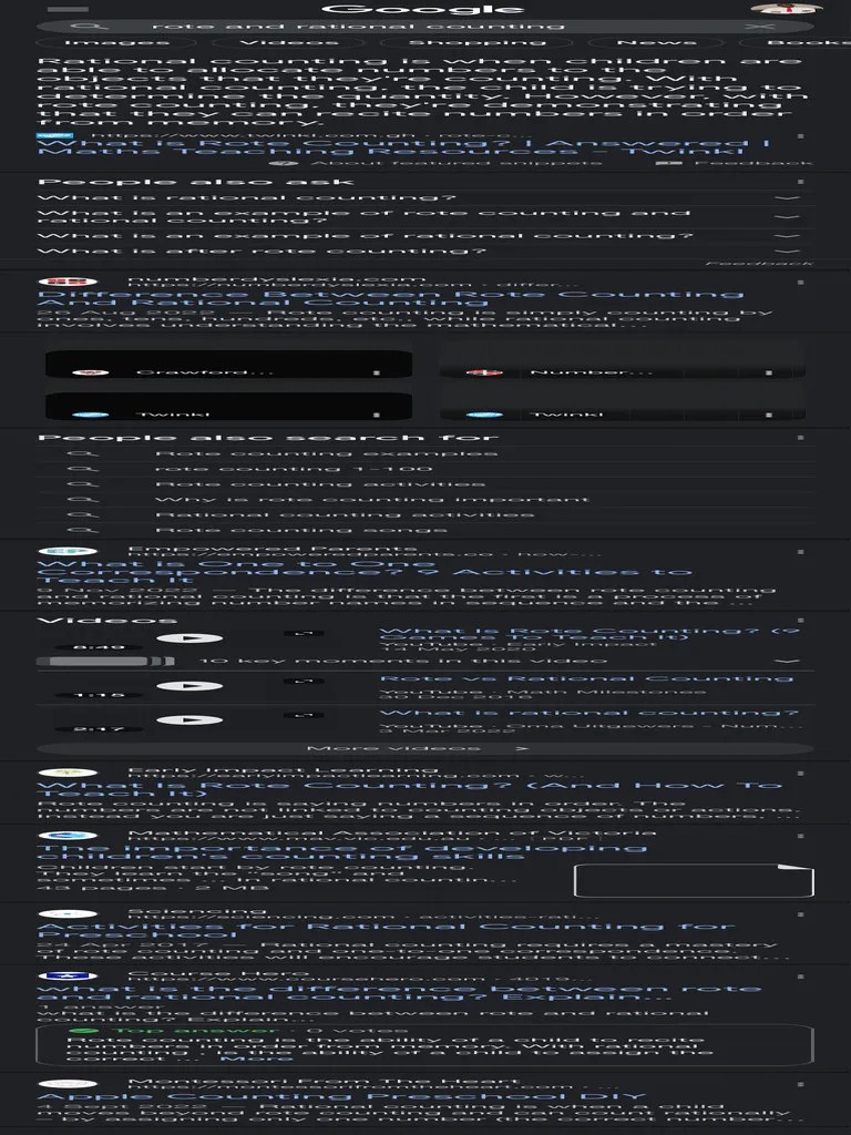Rote and rational counting