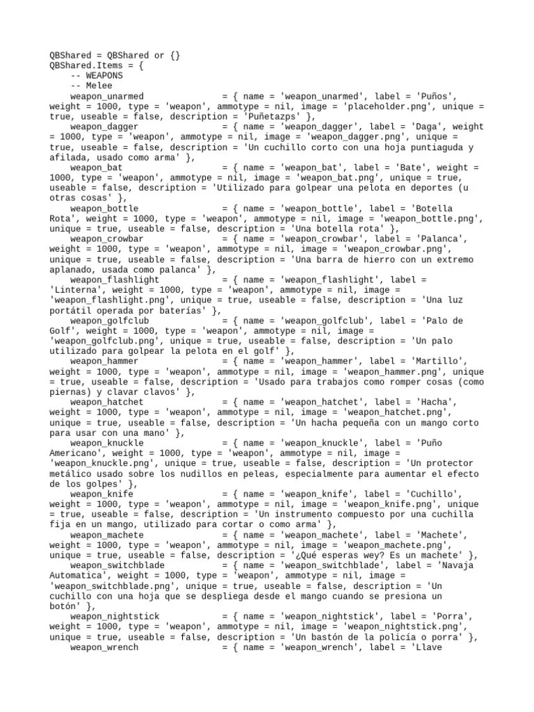 Items Lua | PDF | Pistol | Ballistics