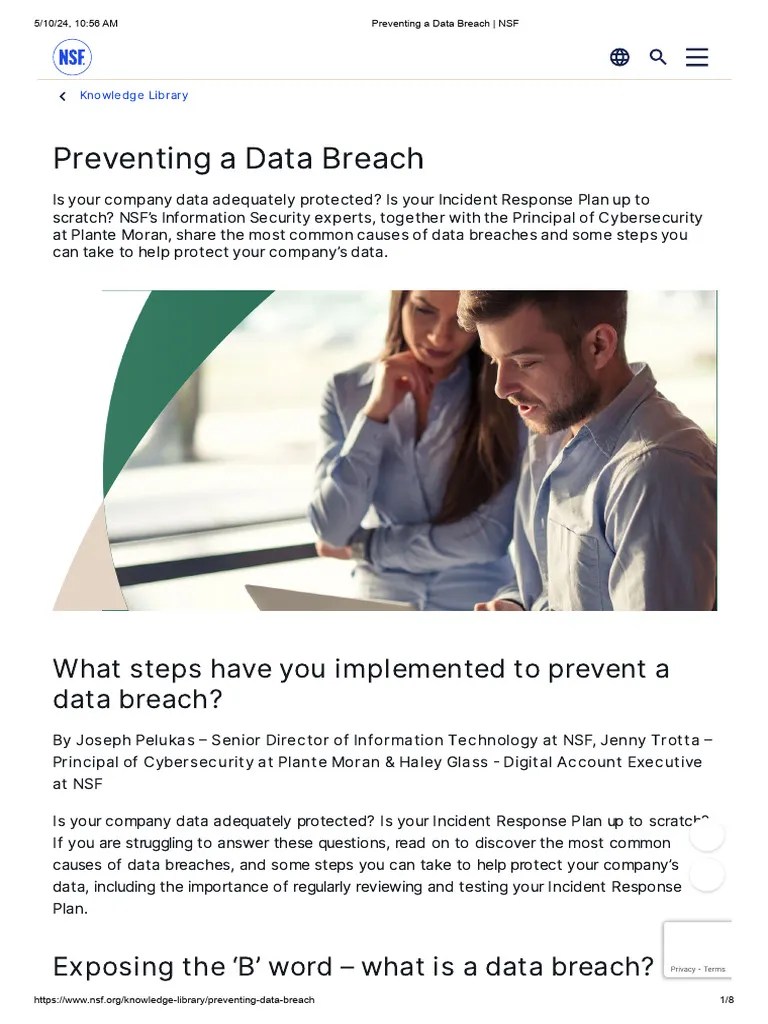 Preventing A Data Breach | PDF | Computer Security | Security
