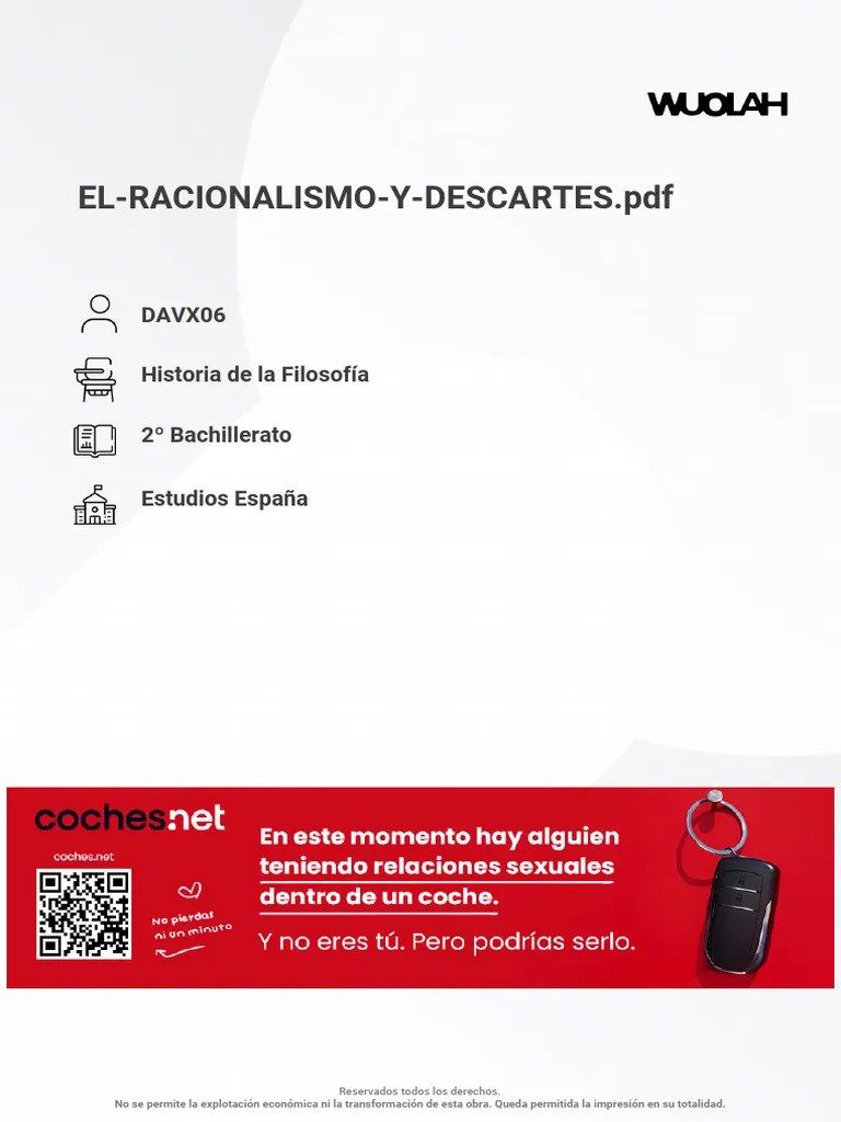 EL-RACIONALISMO-Y-DESCARTES | PDF | René Descartes | Razón