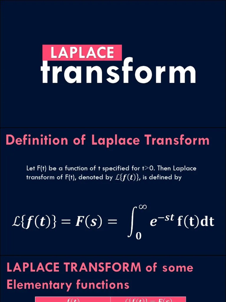 Laplace Transform | PDF