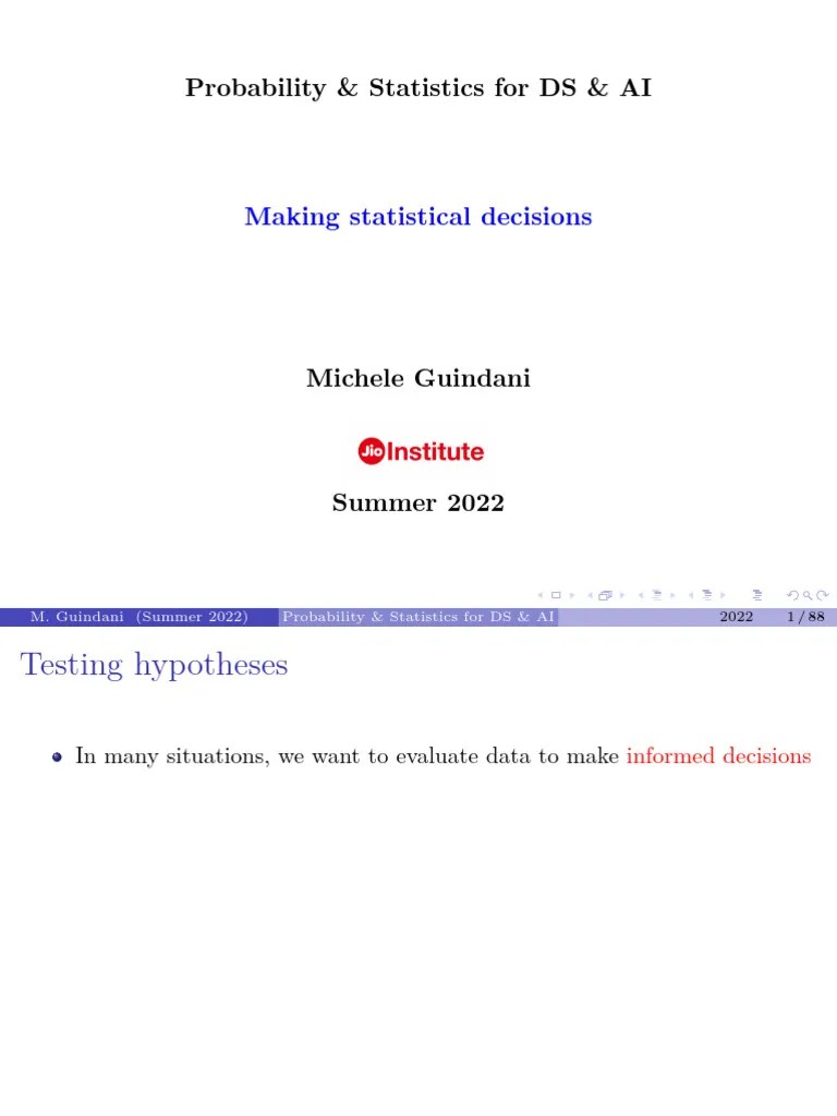 Lecture 7 April 24 | PDF | P Value | Statistical Hypothesis Testing