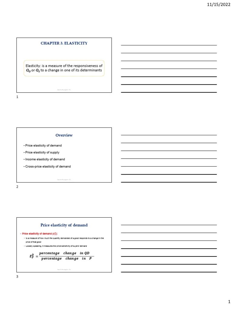 Handout - Chapter 3 | PDF | Demand | Price Elasticity Of Demand