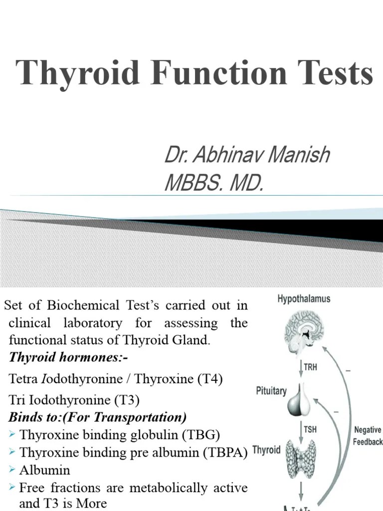 Thyroid Function Test And Adrenal Function Tests | PDF | Hypothyroidism ...
