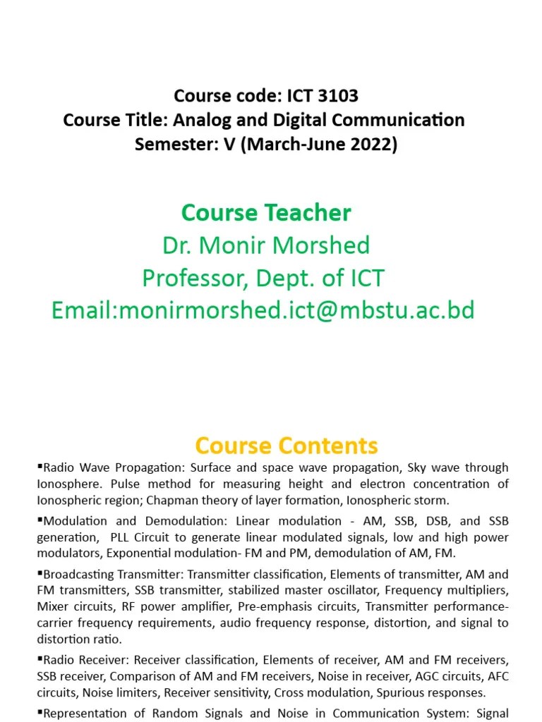 Lecture 1 | PDF | Modulation | Radio