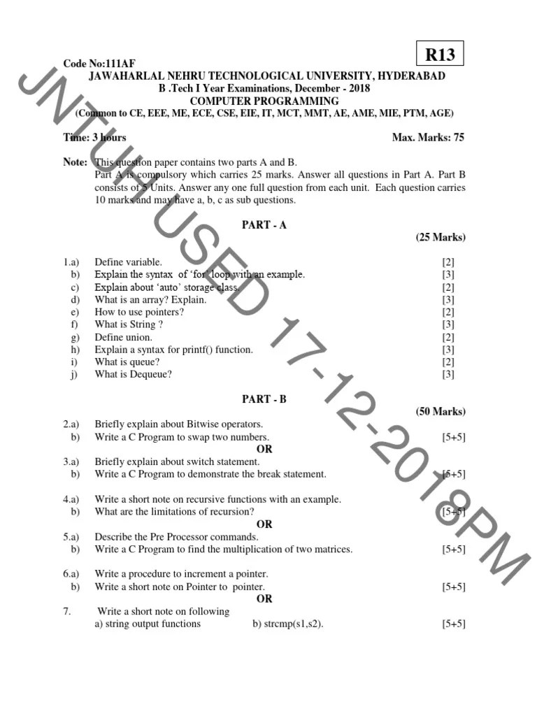December - 2018 | PDF | Computer Engineering | Computer Programming