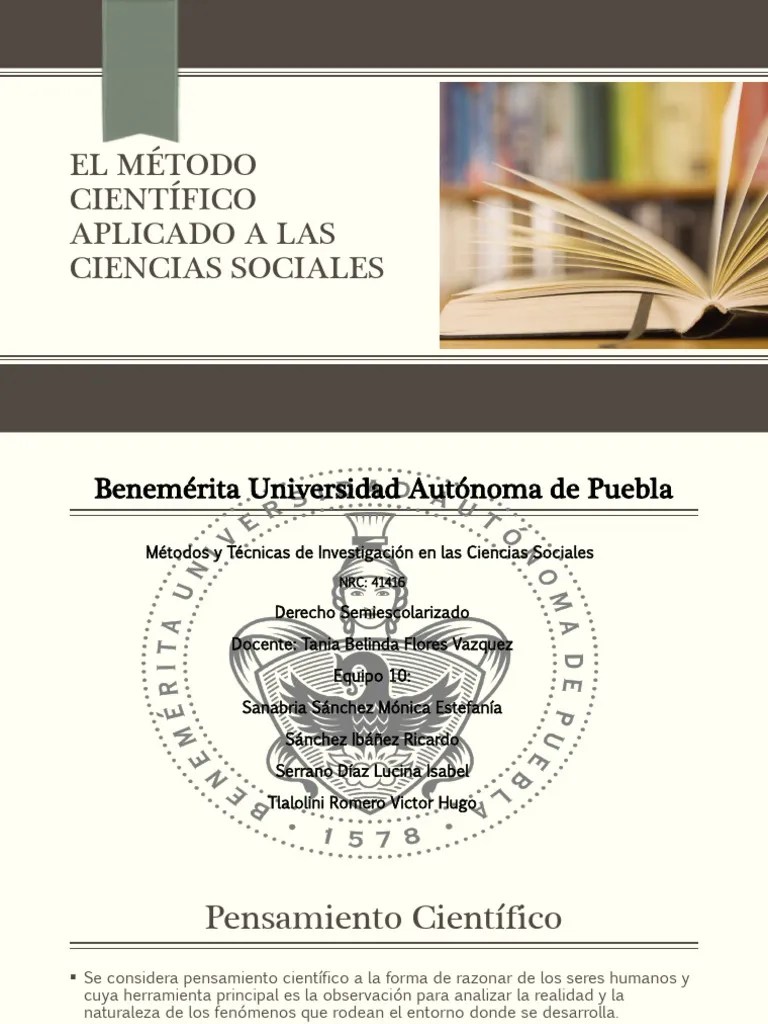El Método Científico Aplicado A Las Ciencias Sociales | PDF | Método ...