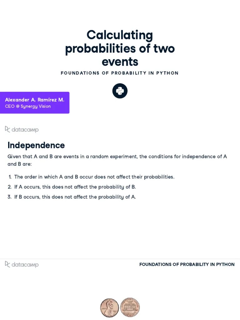 Probability Basics For Python Users | PDF | Probability | Applied Mathematics
