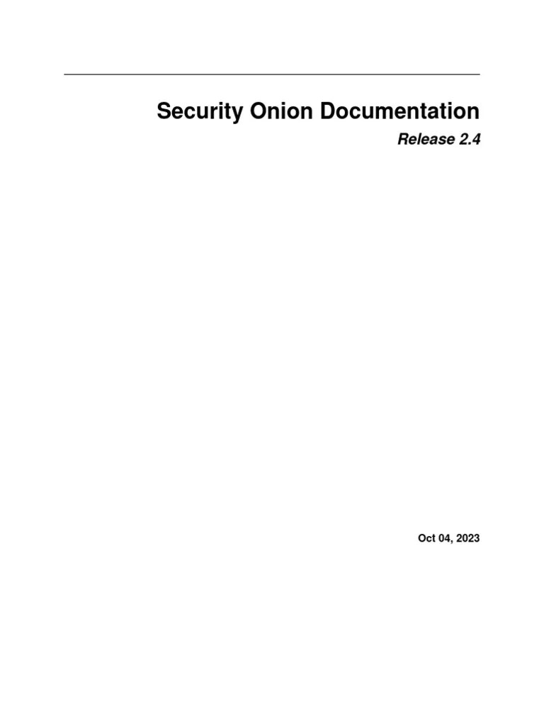 Security Onion 2.4 E-Book | PDF | Computer Network | Computer Science