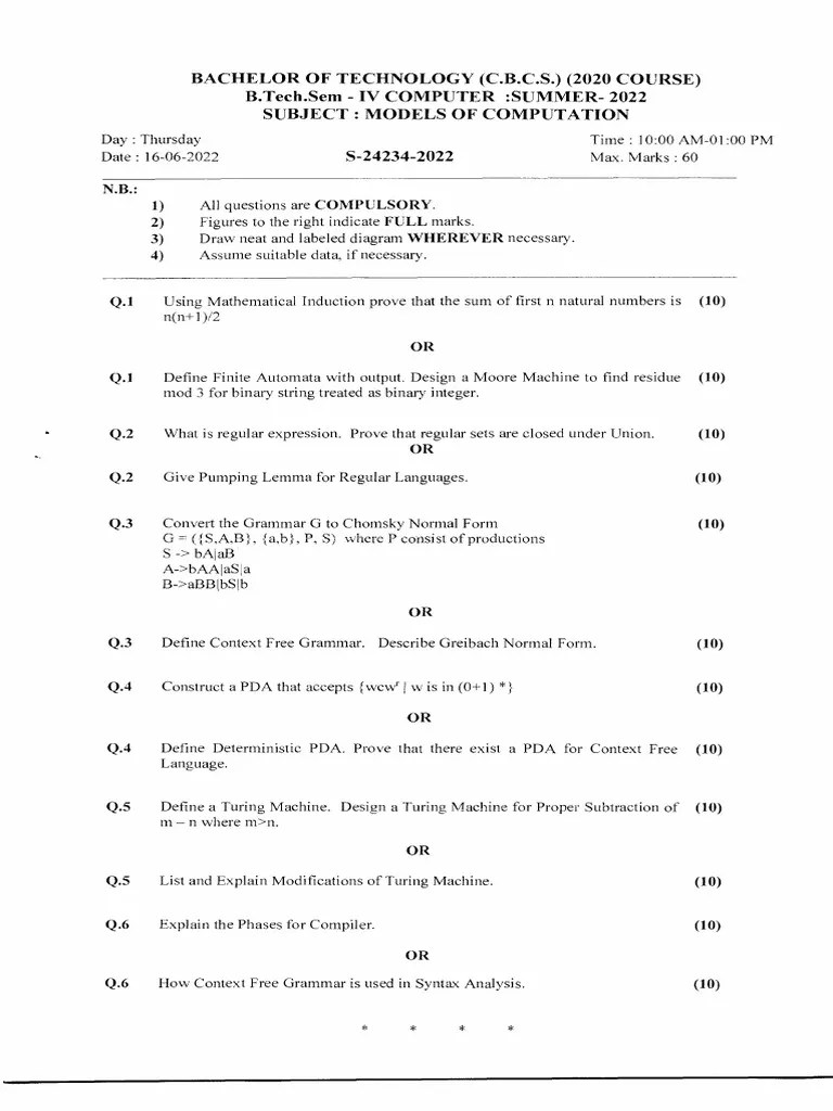 24234-Models Of Computation | PDF