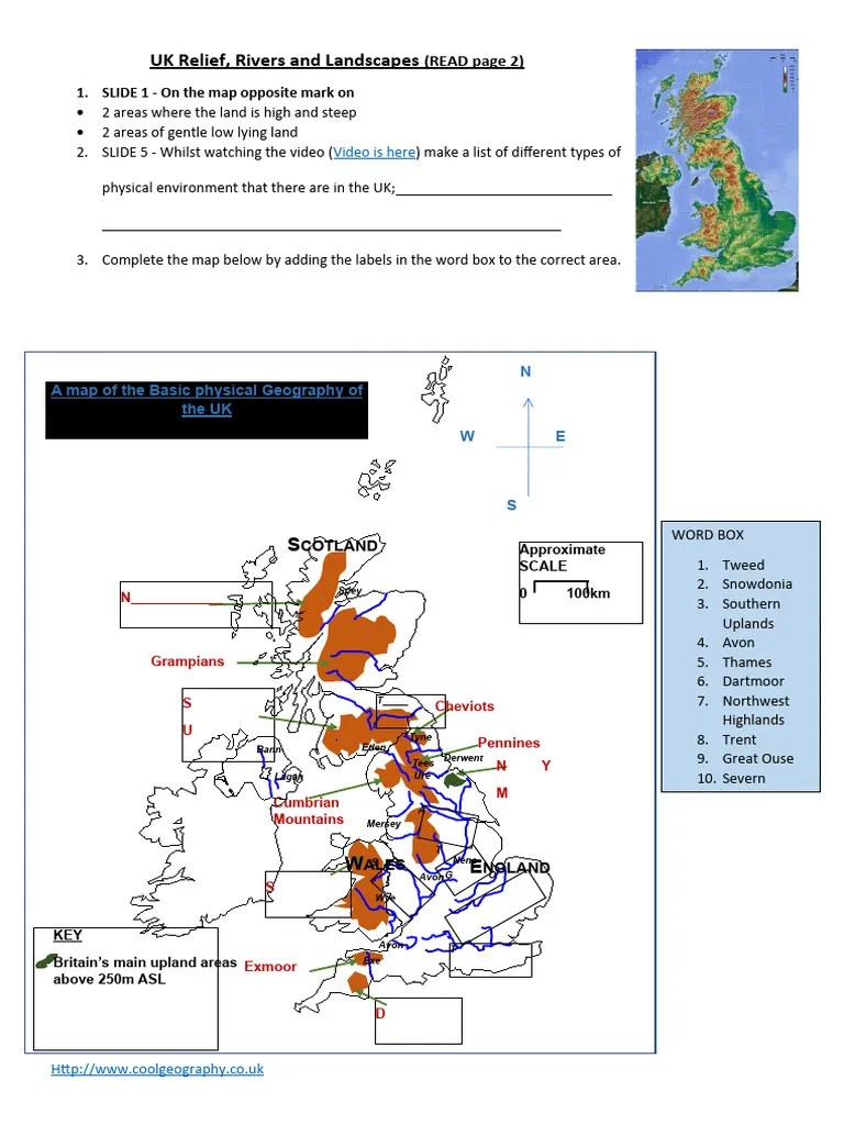 1 - UK Physical Geography Worksheet Home Study | Download Free PDF ...