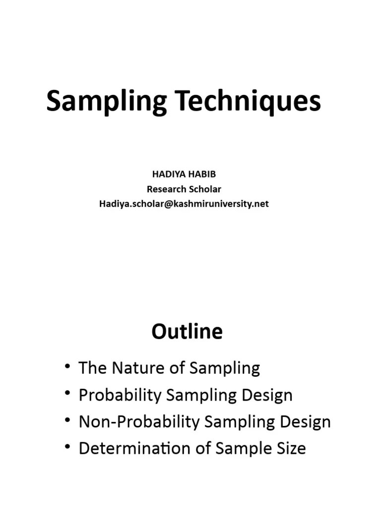 Sampling PPT | PDF | Sampling (Statistics) | Survey Methodology