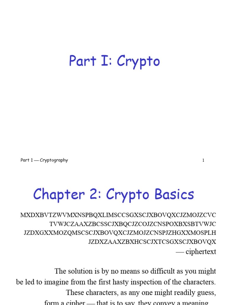 1 Crypto | PDF | Cryptography | Cryptanalysis