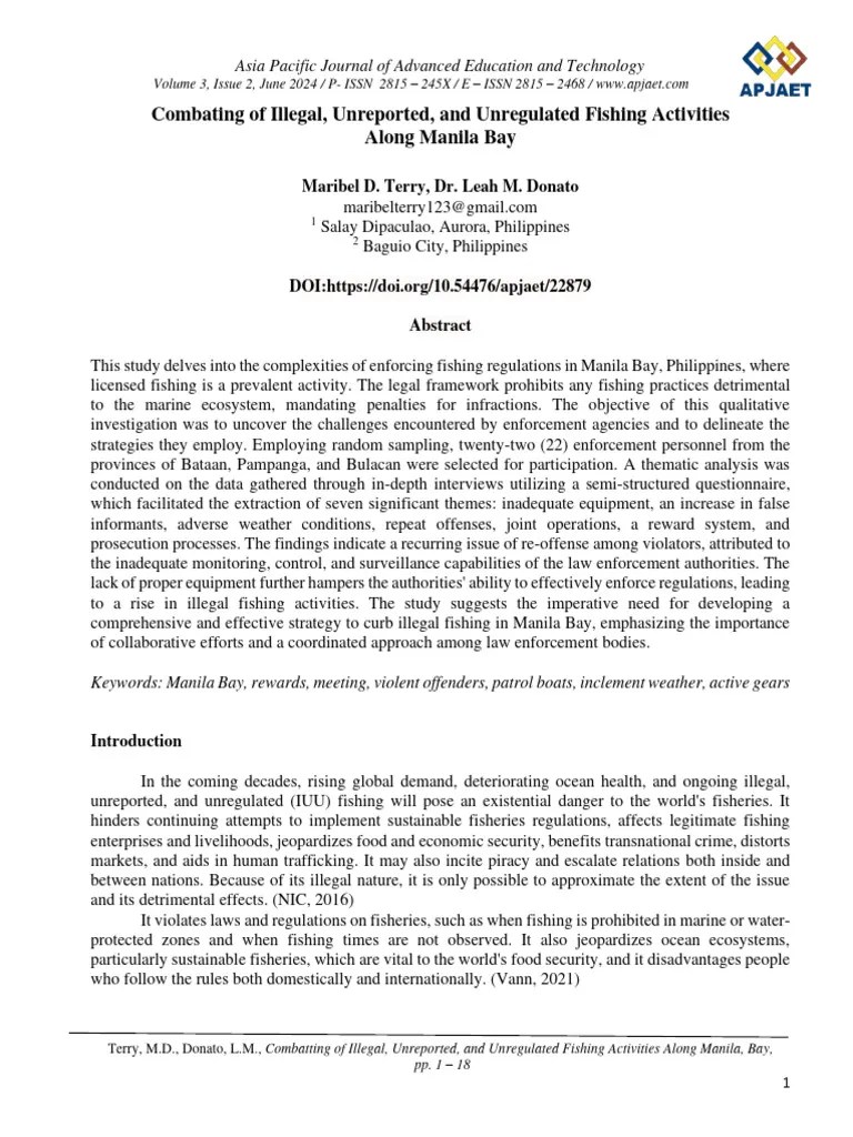 Combatting Of Illegal, Unreported, And Unregulated Fishing Activities ...