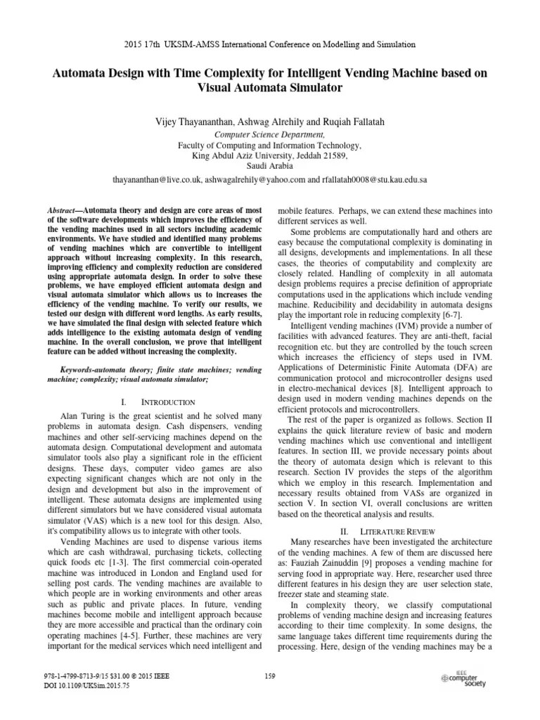 VendingMachine UsingTOC | PDF | Computational Complexity Theory ...