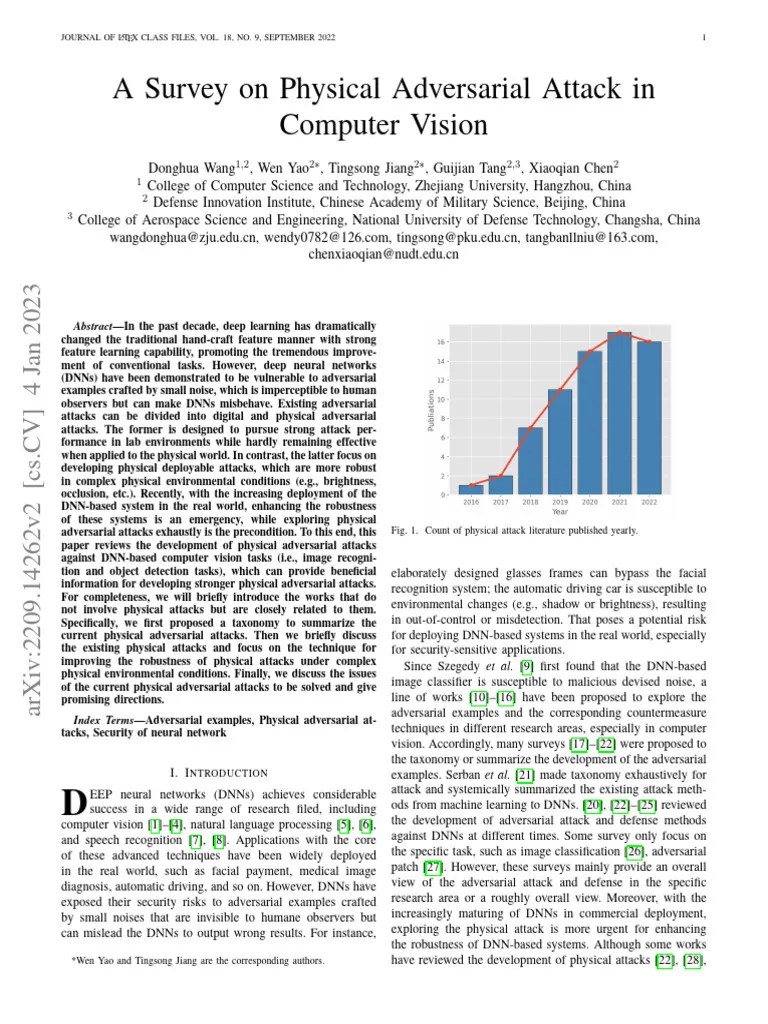 A Survey On Physical Adversarial Attack In CV A SURVEY | PDF | Deep ...