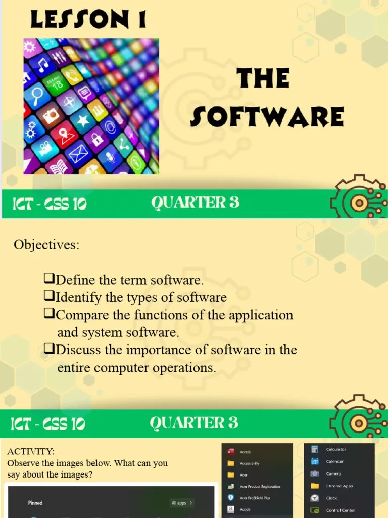 Lesson 1 The Software | PDF | Application Software | Software