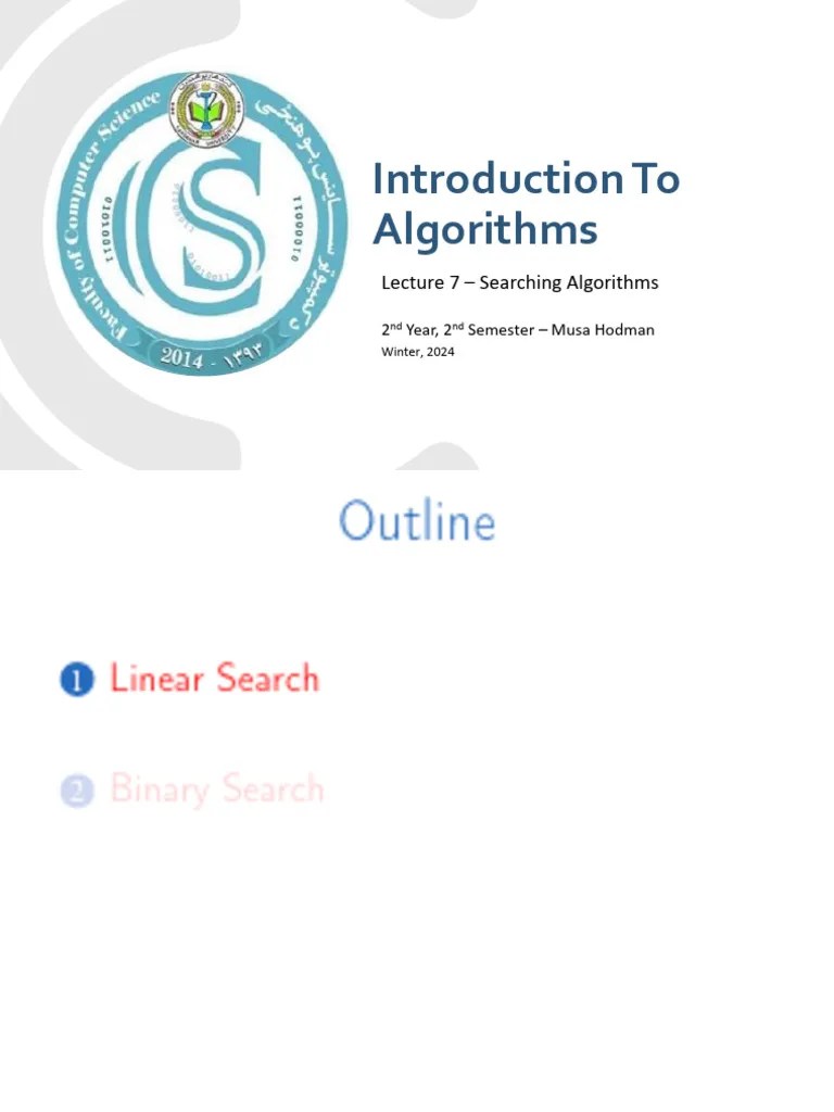 07-Linear And Binary Search | PDF | Recurrence Relation | Computer ...