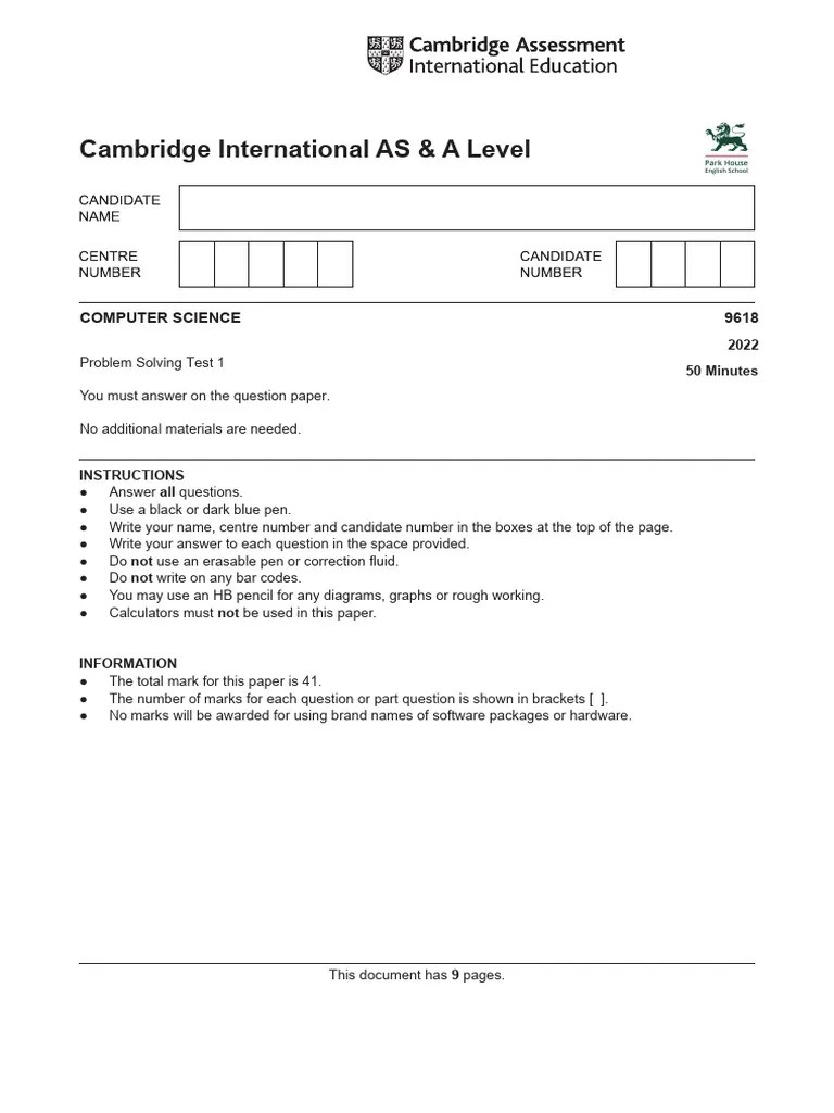 Problem Solving Test 1 | PDF | String (Computer Science) | Algorithms