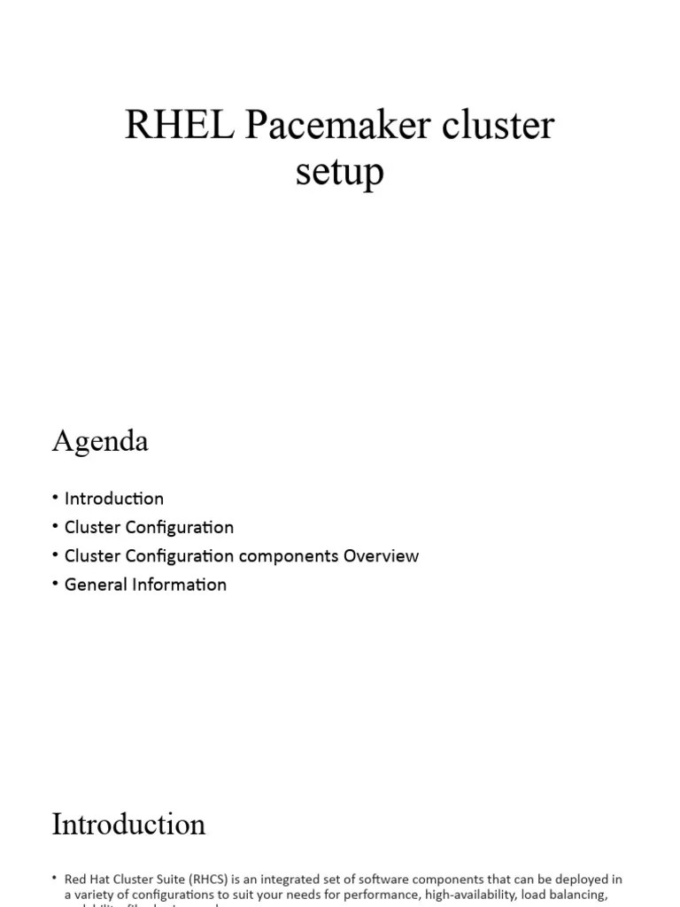 RHEL Pacemaker | PDF | Computer Cluster | Red Hat