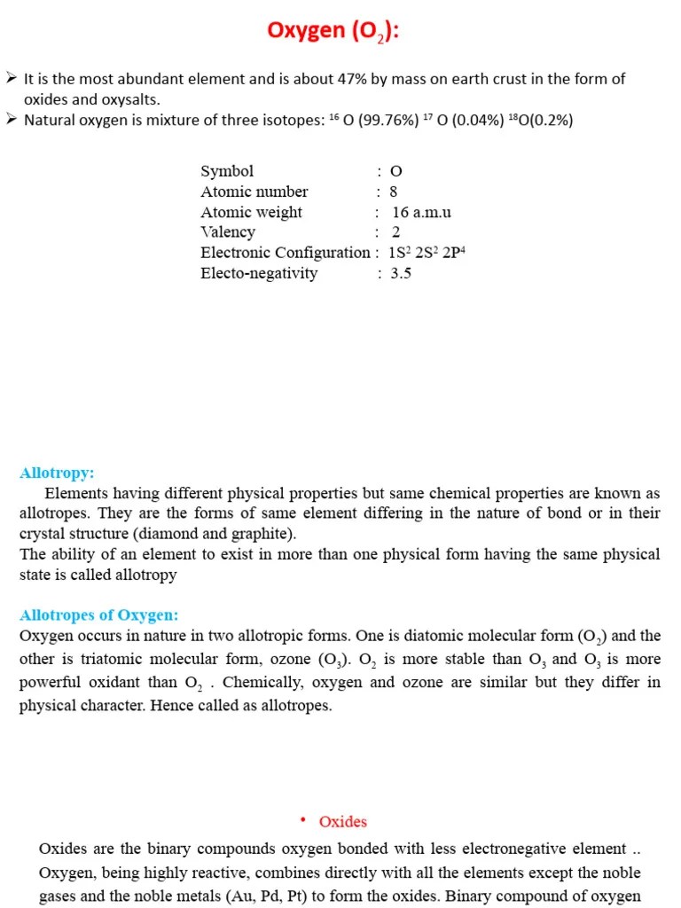Oxygen | PDF | Chemical Elements | Oxygen