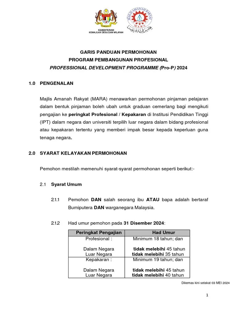 Garis Panduan Permohonan 1 | PDF