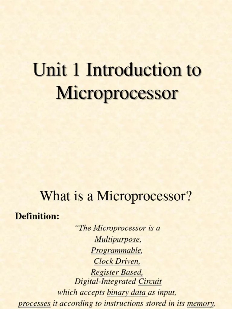 MPI Unit 1 | PDF | Central Processing Unit | Microprocessor