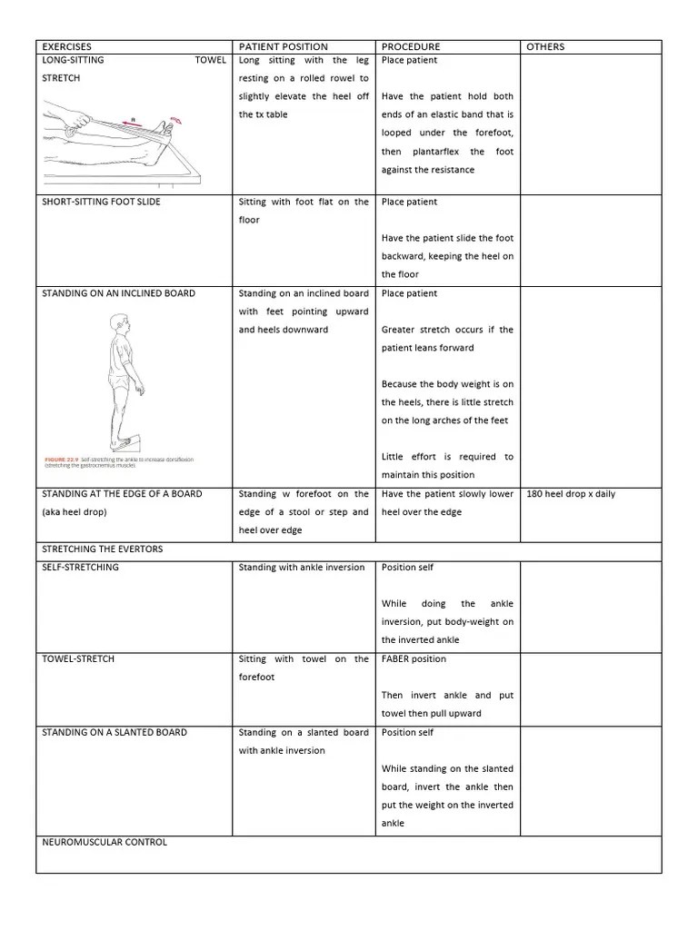 Ankle And Foot Exercises | PDF | Foot | Anatomical Terms Of Motion