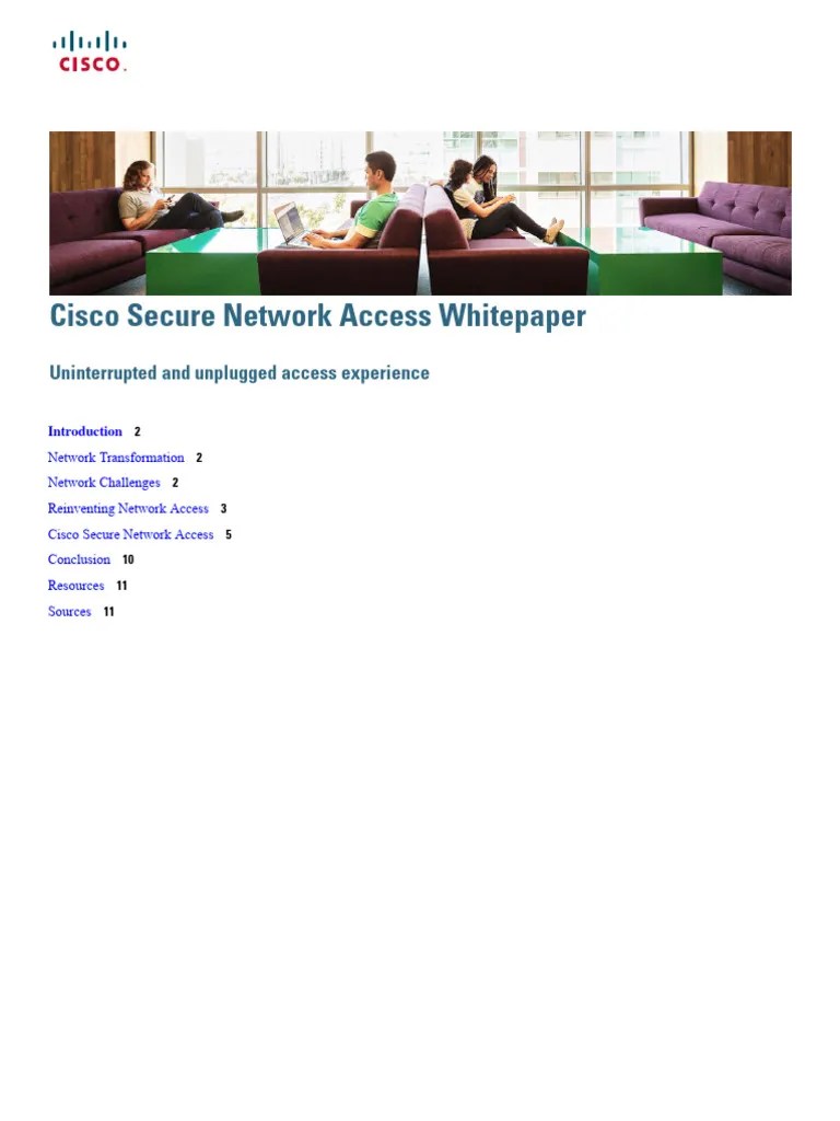 Cisco Secure Network Access White Paper | PDF | Computer Network | Computer Security