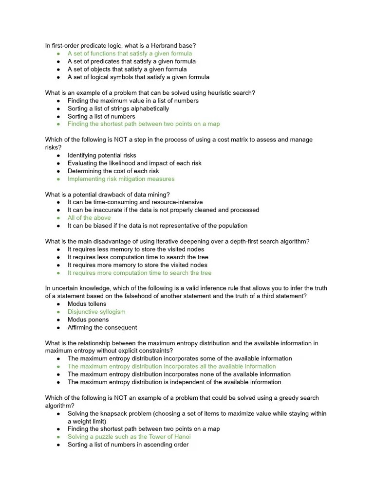 Fundamentals Of Artificial Intelligence | PDF | First Order Logic ...