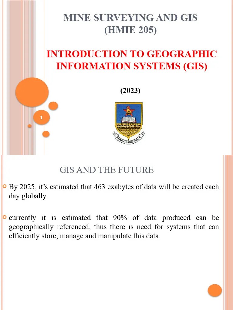 Topic 13 - HMIE 205 Introduction To Geographic Information Systems (GIS ...