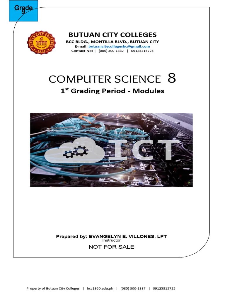 Grade 8 Computer 8 Module 1 Cover | PDF