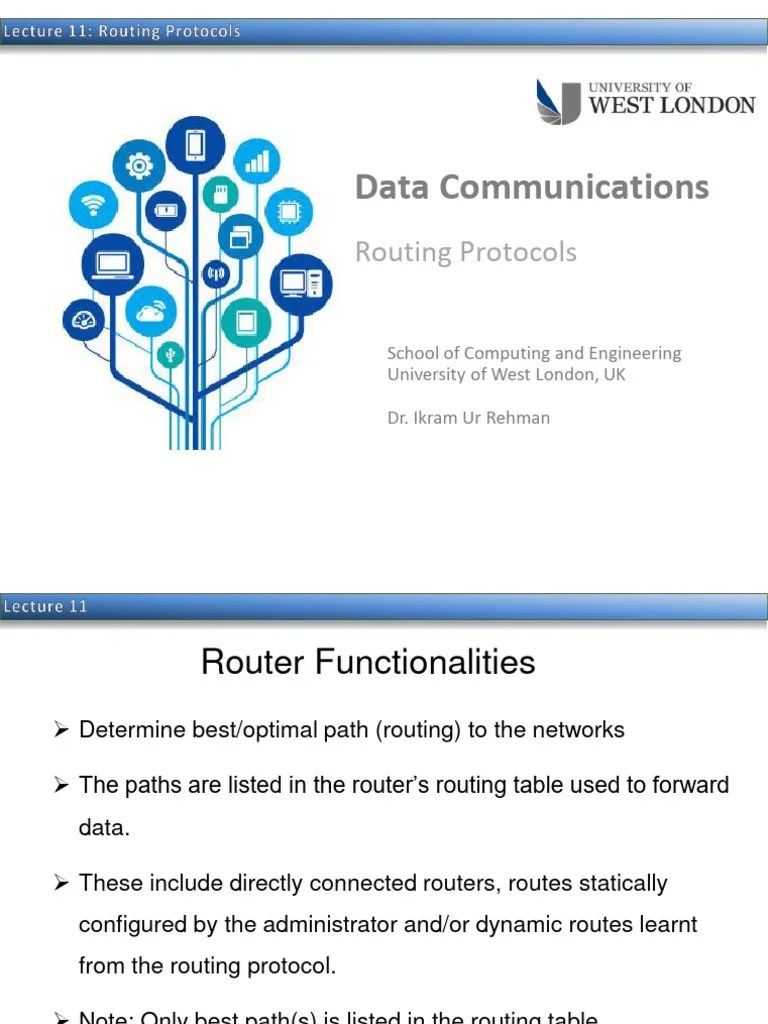 Lecture - 9 | PDF | Routing | Router (Computing)