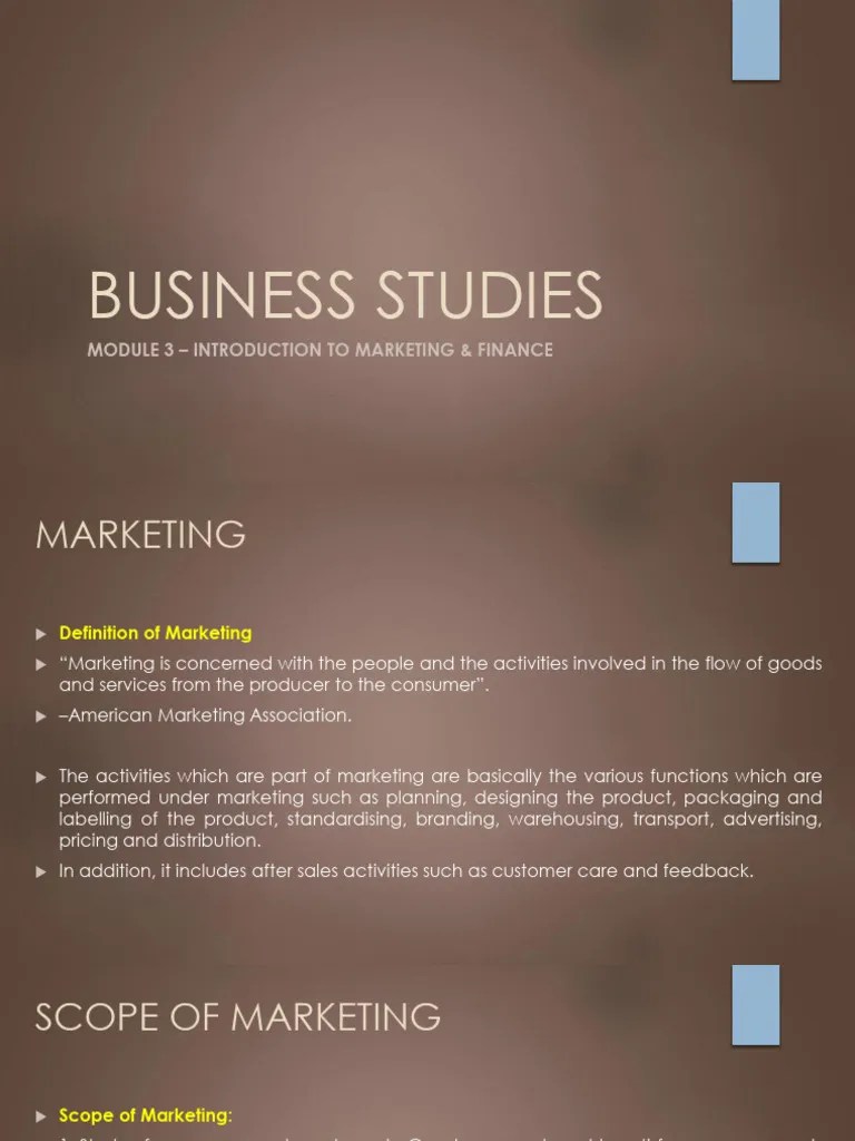 Module 3 | PDF | Marketing | Stocks