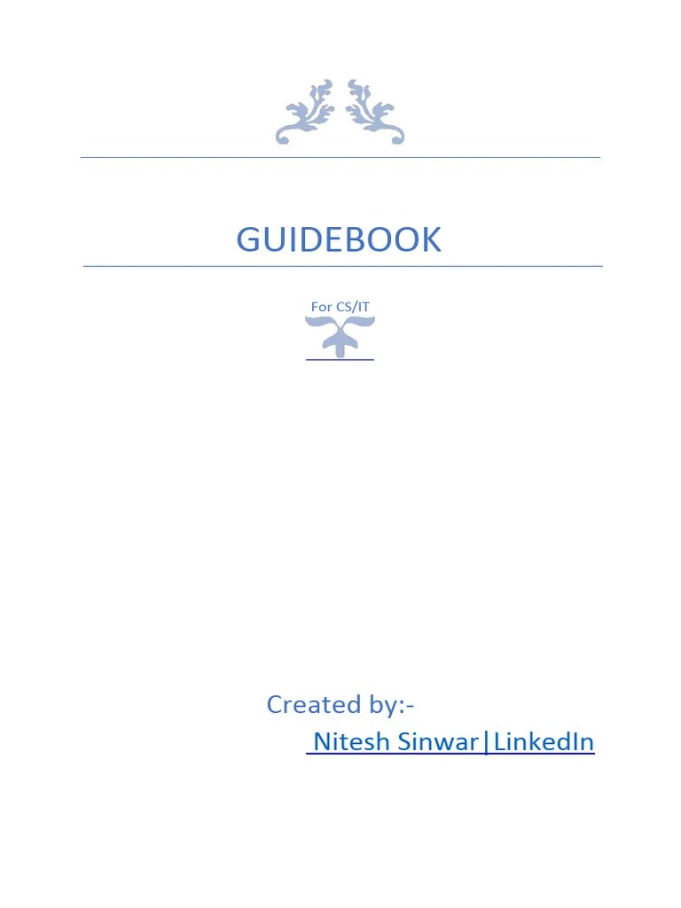 CSE Guide Book | PDF | Machine Learning | Computing