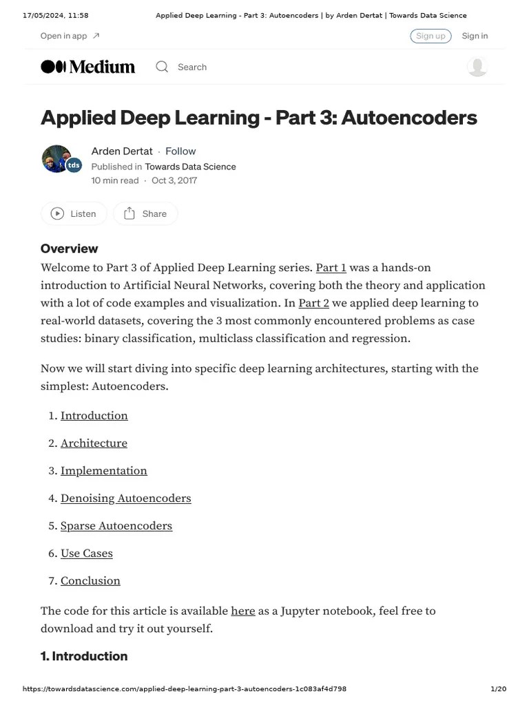 Applied Deep Learning - Part 3 - Autoencoders - By Arden Dertat ...