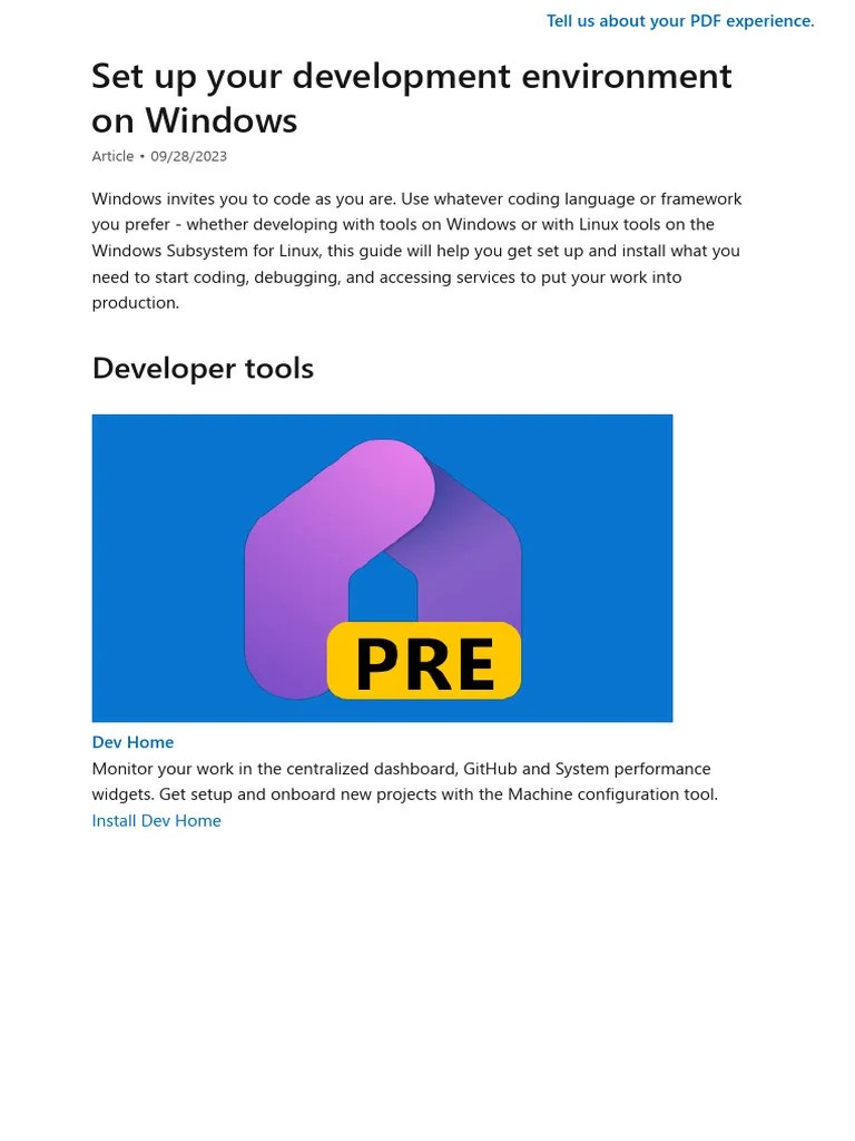 Windows Dev Environment | PDF | Microsoft Windows | Antivirus Software