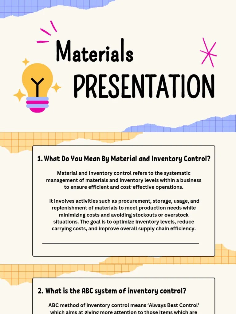 Materials Cost Accounting | PDF | Inventory | Business