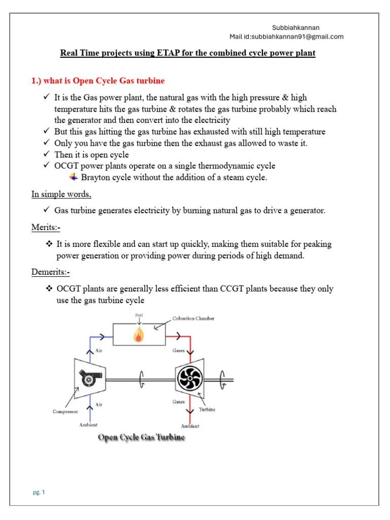 Real Time Project Using ETAP-Combined Cycle Plant | PDF | Electricity | Electromagnetism