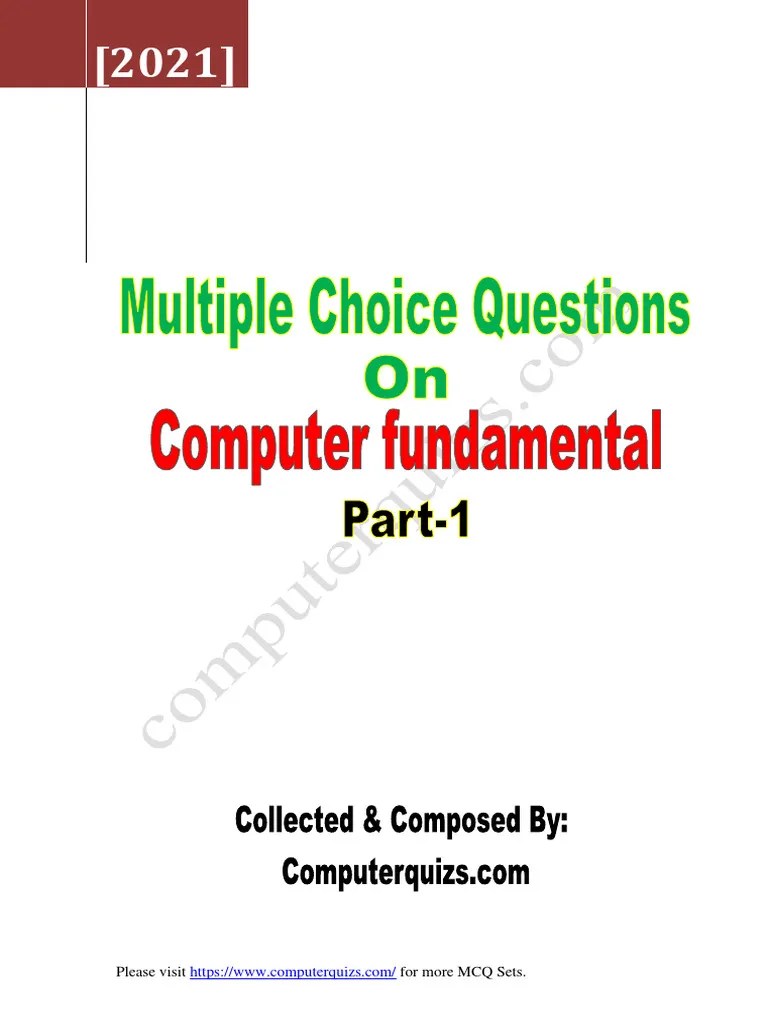 Computer Fundamental MCQ Part-1 | PDF | Computer Data Storage | Integrated Circuit