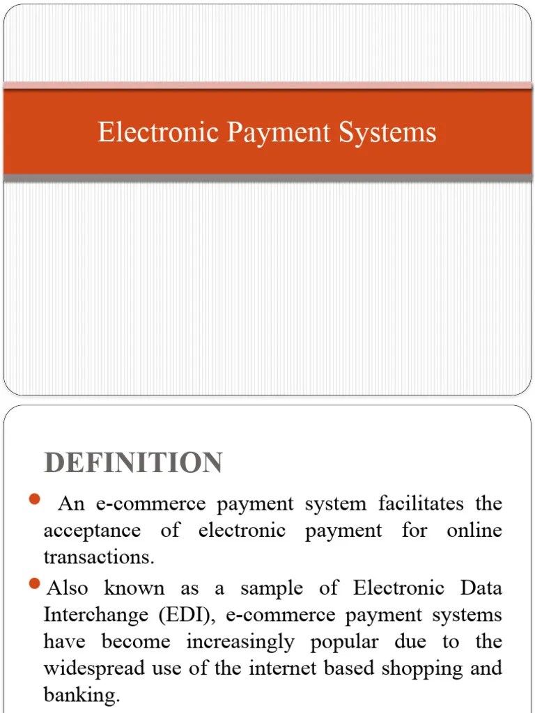 Electronic Payment System | PDF | Credit Card | Payments