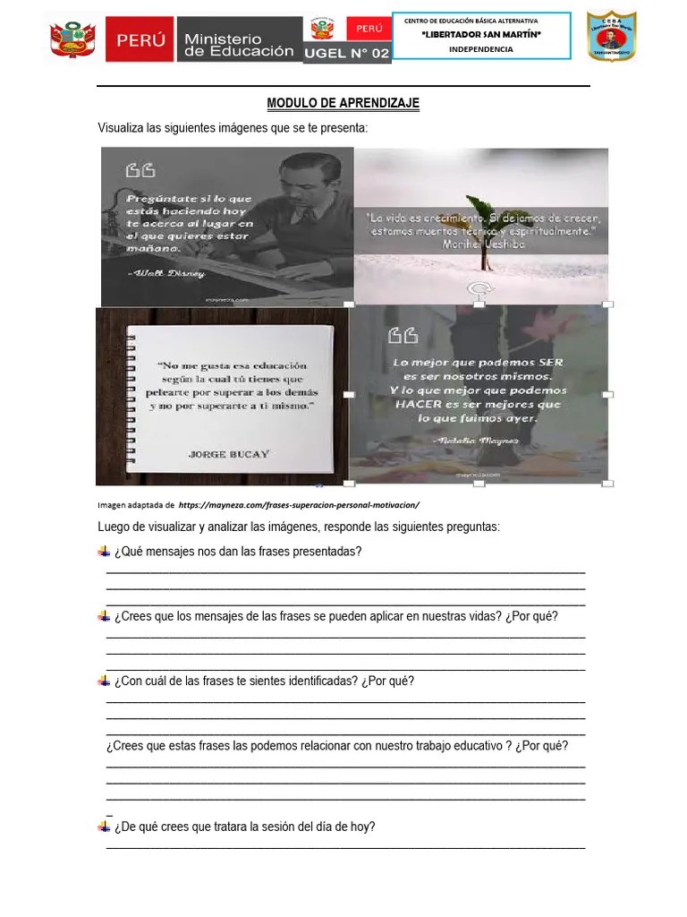 Modulo De Aprendizaje - 1ro-Semipresencial | Descargar Gratis PDF | Adultos | Aprendizaje