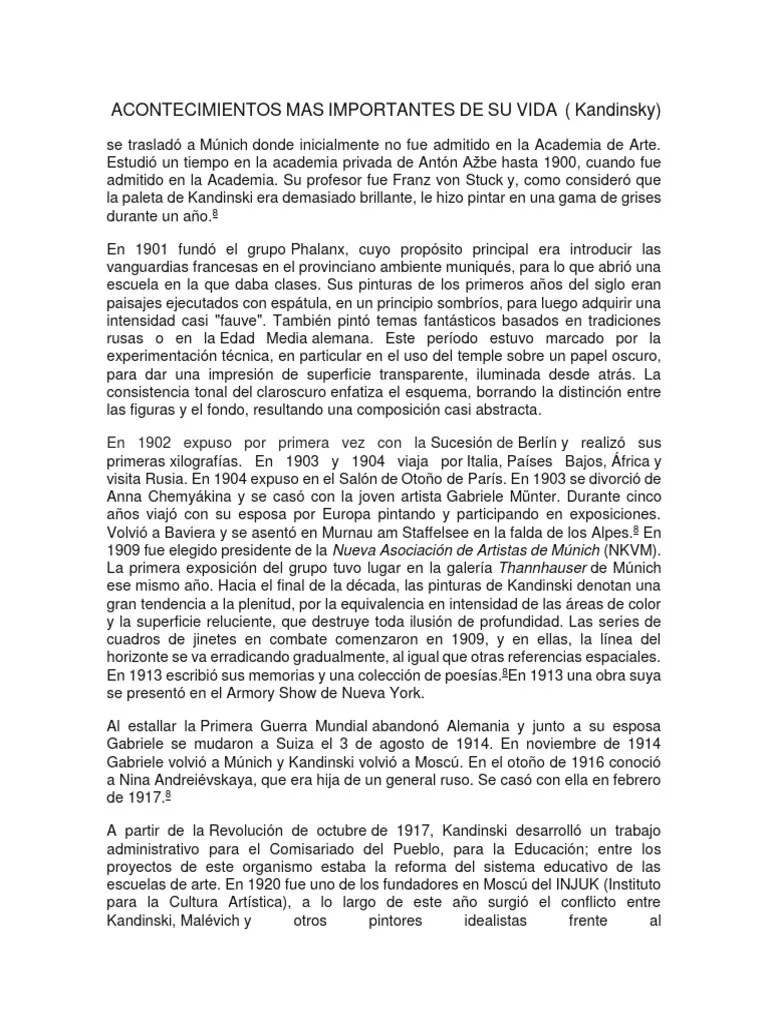 Pintor Kandinsky | PDF | Wassily Kandinsky | Movimientos De Arte