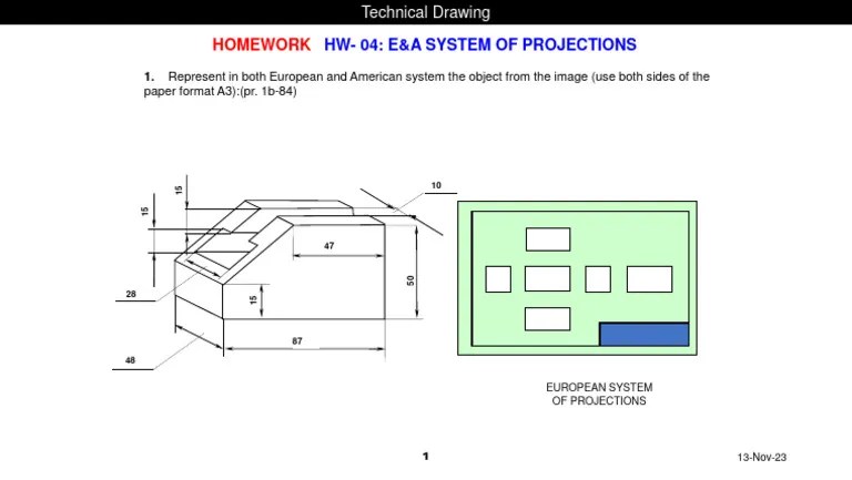 Introduction To Technical Drawing - Homework | PDF