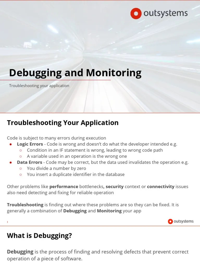 Debugging And Monitoring | PDF | Debugging | Software Bug
