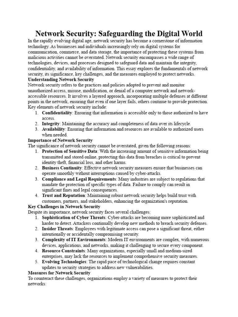 Network Security | PDF | Security | Computer Security